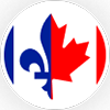 Canada French split flag